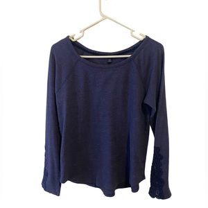 American Eagle Outfitters Navy Long Sleeve Top